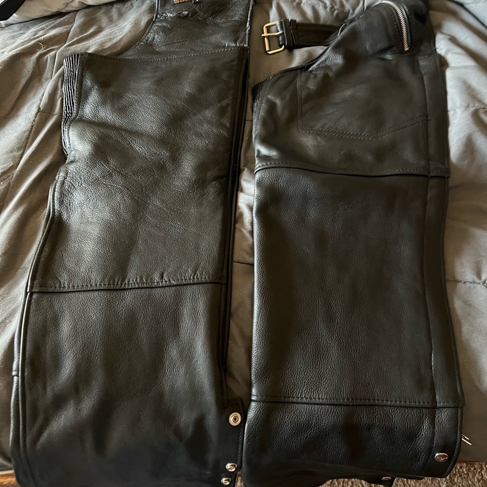 Black Leather Chaps